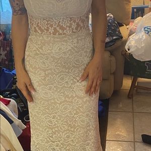 Bordeaux 56126 Ivory Lace Skirt by Willowby